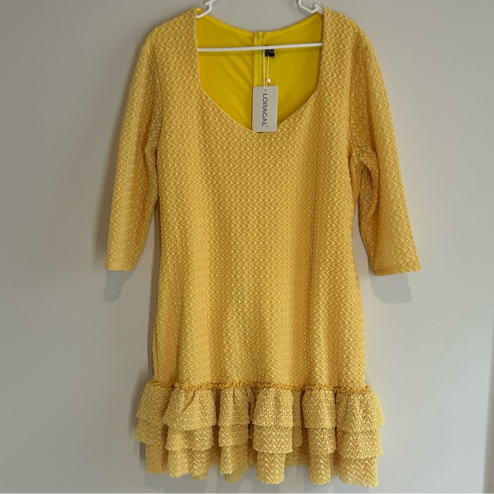 NWT Yellow Lace Dress by Loragal